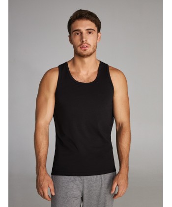 Бавовняна чоловіча майка чорного кольору MVS 001/001